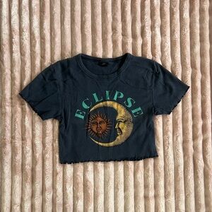Urban Outfitters Eclipse Graphic Crop Top